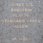 Klaus Schlosser + Jakob Timpe: UNIVERSALBAUSTEINPLATTE